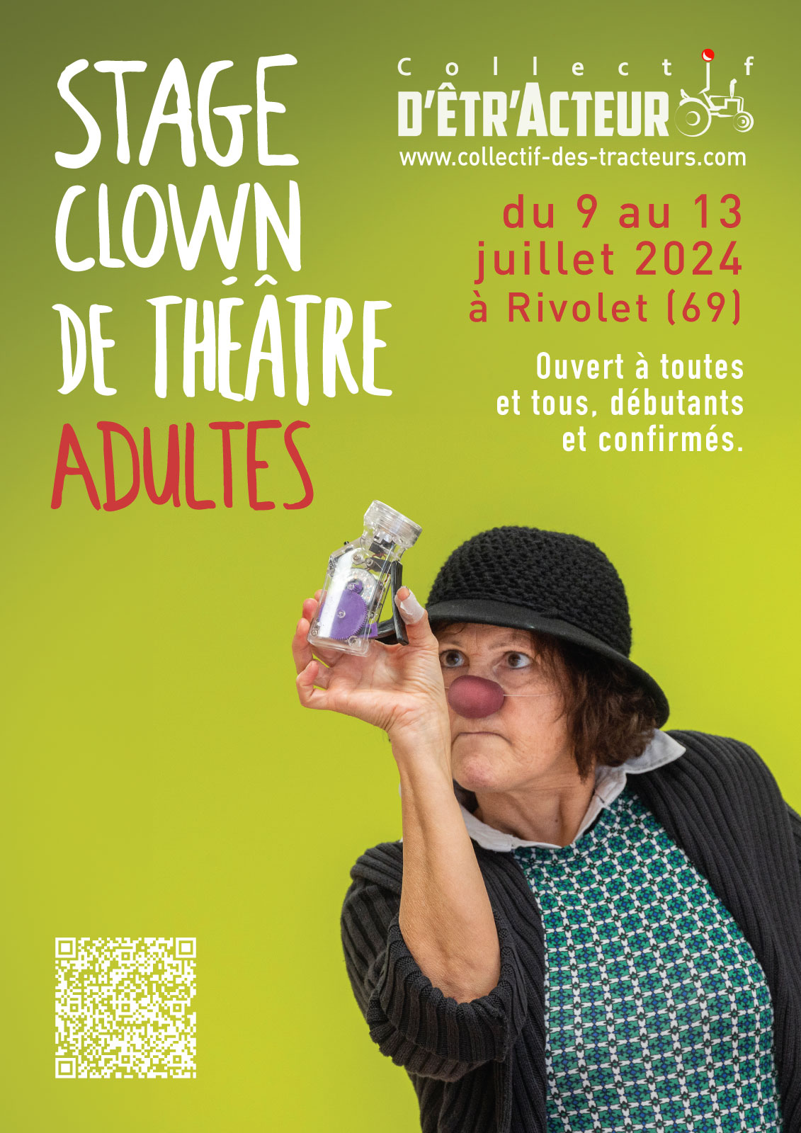 Stage de clown du 9 au 13 juillet 2024 à Rivolet
